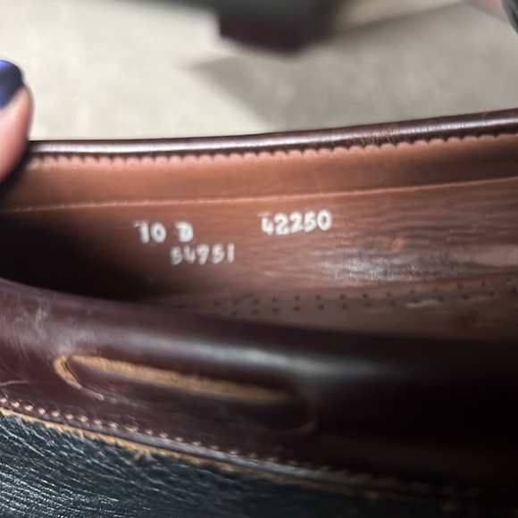 Allen Edmonds Mens Loafers NASHUA Tassel Kiltie Black Brown Leather - 10 D - Picture 8 of 12